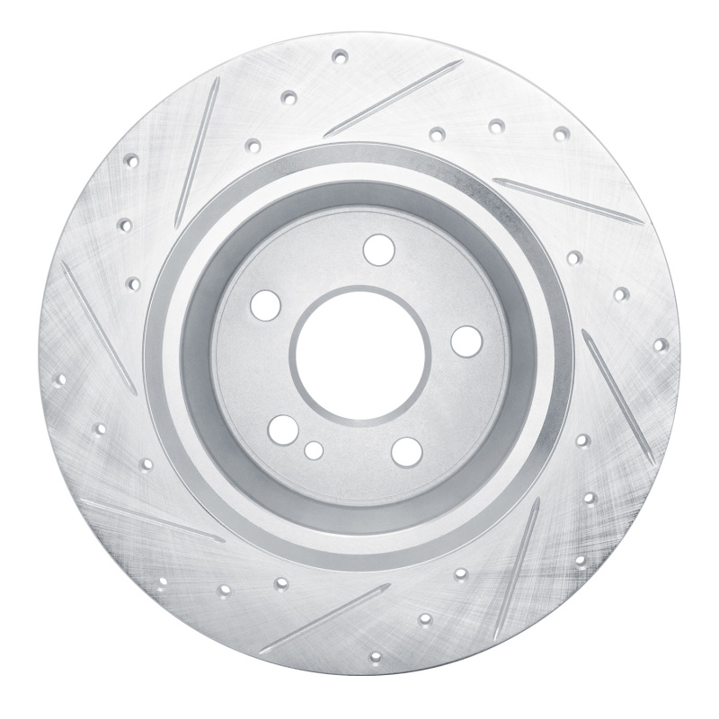 Mercedes-Benz CLA250 Brake Rotor (1) - Rear Right - R1 Concepts - Drilled & Slotted - Silver - `20-`25